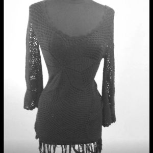 Crocheted lace sweater